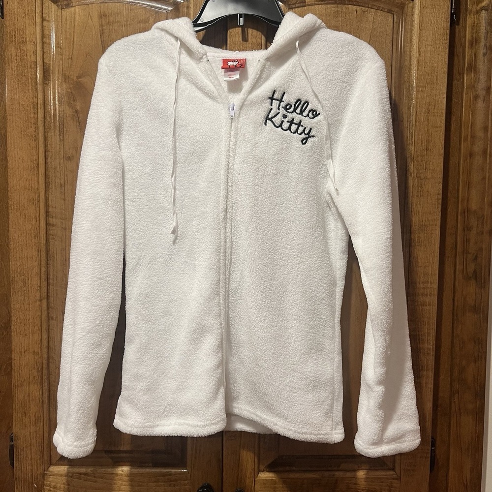 Hello Kitty Adult Hoodie Women's Medium Super Soft‎ White